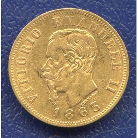 Монета Италия 10 лир 1863 Золото Италия - изображение 49
