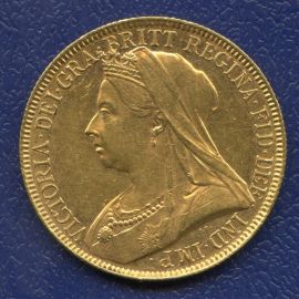 Монета Великобритания 2 фунта 1893 Золото Англия - изображение 46