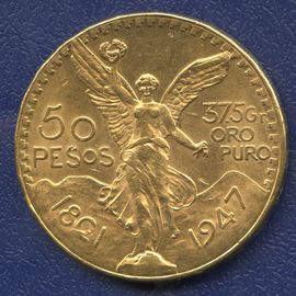 Монета Мексика 50 песо 1947 Золото Мексика - изображение 46