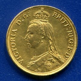 Монета Великобритания 2 фунта 1887 Золото Англия - изображение 46