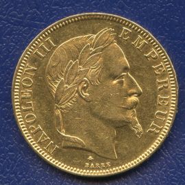 Монета Франция 50 франков 1866 Золото Франция - изображение 49