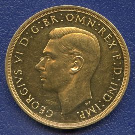 Монета Великобритания 5 фунтов 1937 Золото Англия - изображение 46