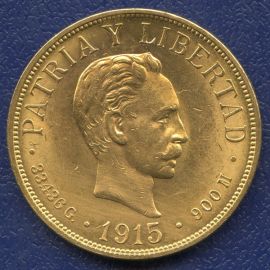 Монета Америка 20 песо 1915 Золото Куба - изображение 49
