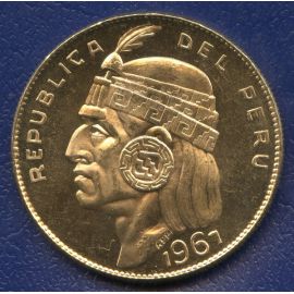 Монета Америка 50 солей 1967 Золото Перу - изображение 43
