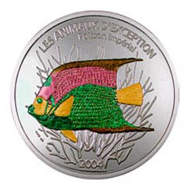 Монета Африка 10 франков 2004 Серебро Конго - изображение 43