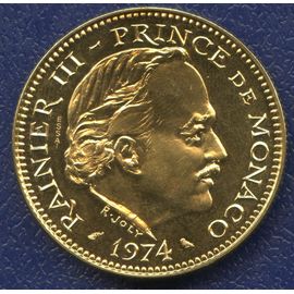 Монета Монако 5 франков 1974 Золото Монако - изображение 49