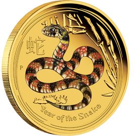 Монета Год Змеи 15 долларов 2013 Золото Австралия - изображение 91