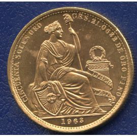 Монета Америка 50 солей 1963 Золото Перу - изображение 43