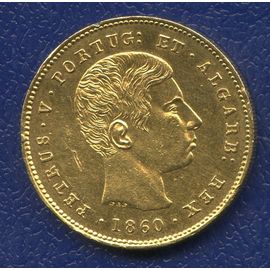 Монета Португалия 5000 рейсов 1860 Золото Португалия - изображение 49