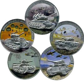 Монета Наборы монет иностранных государств 5 $ 2008 Серебро Либерия - изображение 65