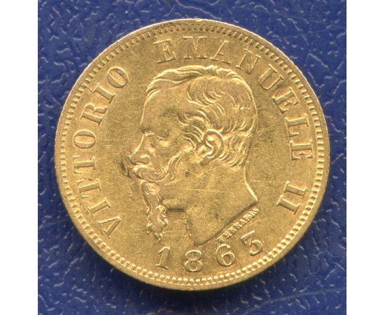 Монета Италия 10 лир 1863 Золото Италия - изображение 49