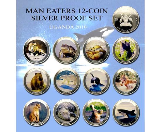 Монета Наборы монет иностранных государств 100 шиллингов 2010 Никель Уганда - изображение 46 Монета Наборы монет иностранных государств 100 шиллингов 2010 Никель Уганда - изображение 46