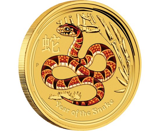 Монета Год Змеи 5 долларов 2013 Золото Австралия - изображение 55