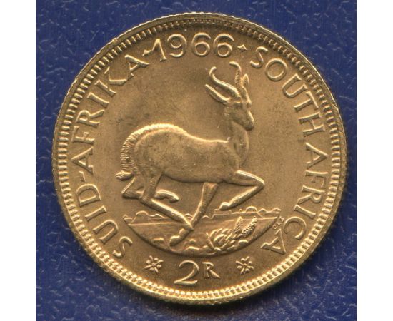 Монета ЮАР 2 ранда 1966 Золото ЮАР - изображение 49