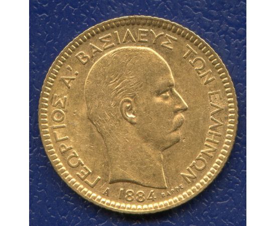 Монета Греция 20 драхм 1884 Золото Греция - изображение 49 Монета Греция 20 драхм 1884 Золото Греция - изображение 49