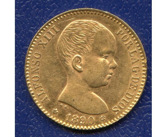 Монета Испания 20 песет 1890 Золото Испания - изображение 49
