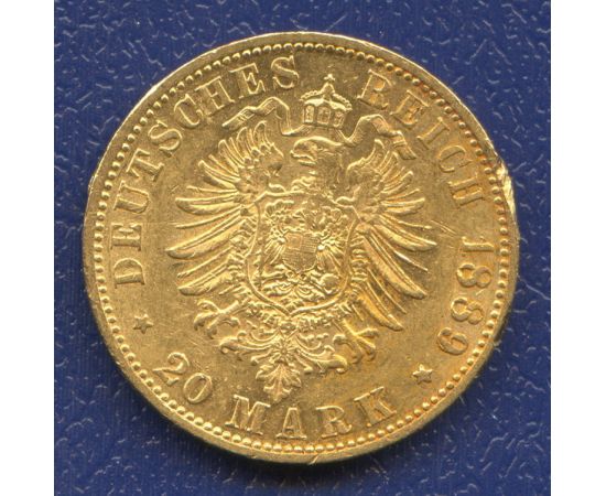 Монета Германия 20 марок 1889 Золото Пруссия - изображение 50 Монета Германия 20 марок 1889 Золото Пруссия - изображение 50