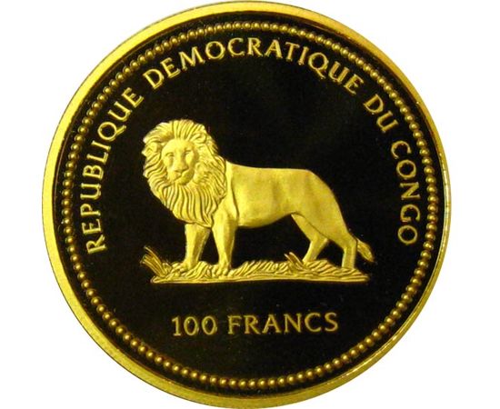 Монета Монеты иностранных государств 100 франков 2004 Золото Конго - изображение 122