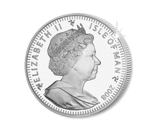 Монета Европа 1 крона 2008 Серебро о-в Мэн - изображение 47