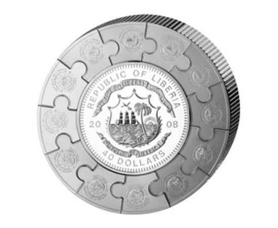 Монета Африка 100 $ 2009 Серебро Либерия - изображение 66