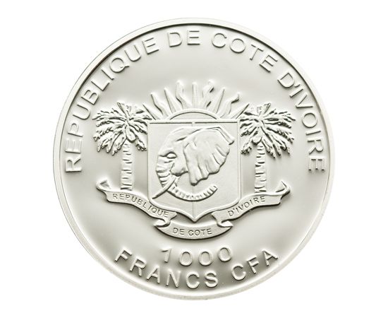 Монета Африка 1000 франков 2010 Серебро Кот-д Ивуар - изображение 44