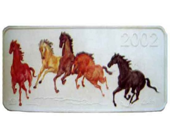 Монета Азия 5000 тугриков 2002 Серебро Монголия - изображение 46