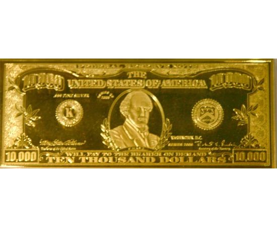 Монета Банкноты 10 000$ 2007 Серебро США - изображение 37