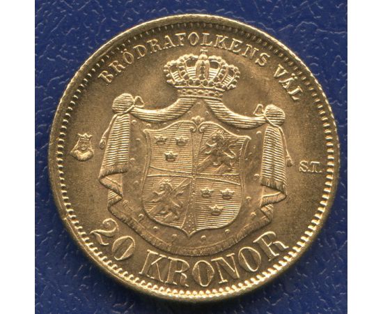 Монета Швеция 20 крон 1874 Золото Швеция - изображение 50 Монета Швеция 20 крон 1874 Золото Швеция - изображение 50