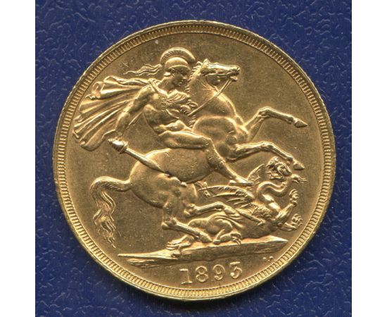Монета Великобритания 2 фунта 1893 Золото Англия - изображение 47