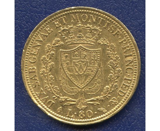 Монета Италия 80 лир 1828 Золото Сардиния - изображение 50