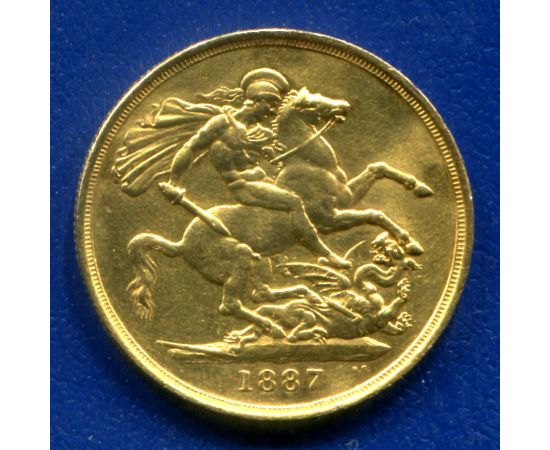Монета Великобритания 2 фунта 1887 Золото Англия - изображение 47