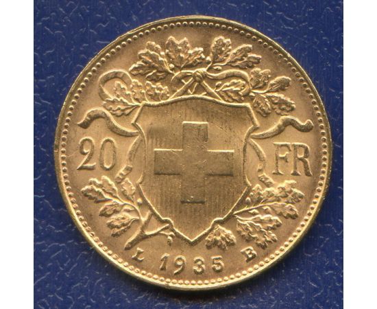 Монета Швейцария 20 франков 1935 Золото Швейцария - изображение 50 Монета Швейцария 20 франков 1935 Золото Швейцария - изображение 50