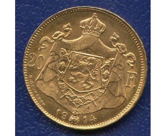 Монета Бельгия 20 франков 1914 Золото Бельгия - изображение 44