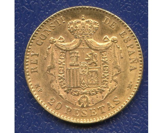 Монета Испания 20 песет 1890 Золото Испания - изображение 50