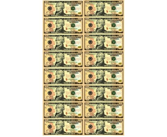 Монета Банкноты 10 $ Бумага США - изображение 37