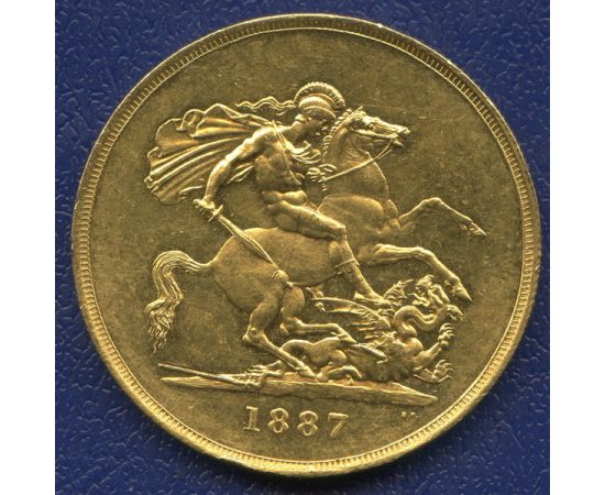 Монета Великобритания 5 фунтов 1887 Золото Англия - изображение 47 Монета Великобритания 5 фунтов 1887 Золото Англия - изображение 47