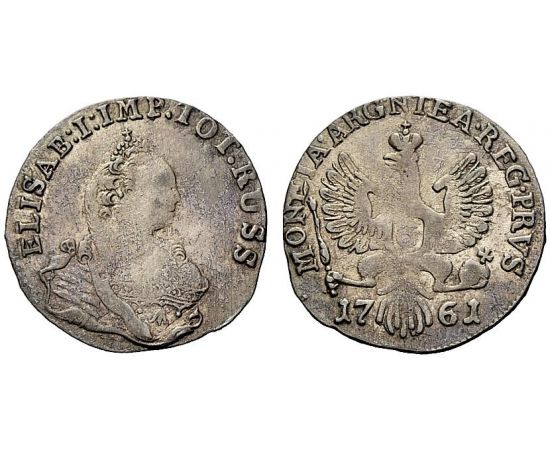 Монета Елизавета Петровна (1741-1762) 3 гроша 1761 Серебро Россия - изображение 37
