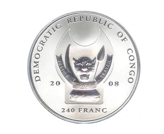 Монета Африка 240 франков 2008 Серебро Конго - изображение 44