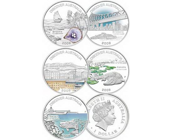 Монета Наборы монет иностранных государств 1$ 2008 Серебро Австралия - изображение 50 Монета Наборы монет иностранных государств 1$ 2008 Серебро Австралия - изображение 50