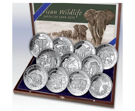 Монета Наборы монет иностранных государств 100 шиллингов 2014 Серебро Сомали - изображение 46