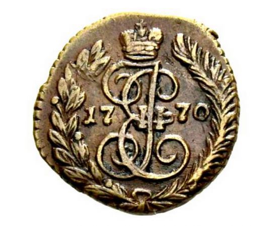 Монета Екатерина II (1762-1796) полушка 1770 Медь Россия - изображение 50