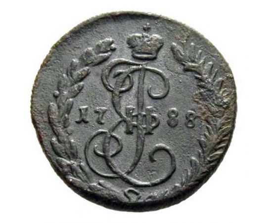 Монета Екатерина II (1762-1796) деньга 1788 Медь Россия - изображение 50