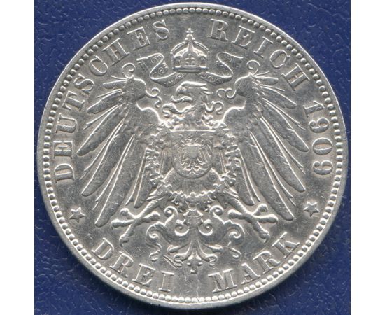 Монета Германия 3 марки 1909 Серебро Германия - изображение 50