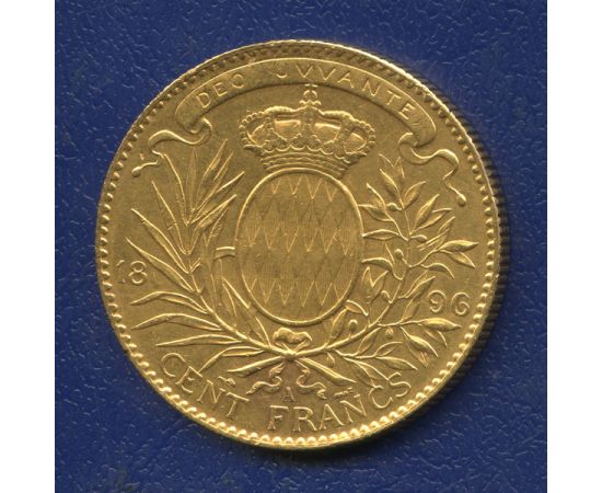 Монета Монако 100 франков 1896 Золото Монако - изображение 50