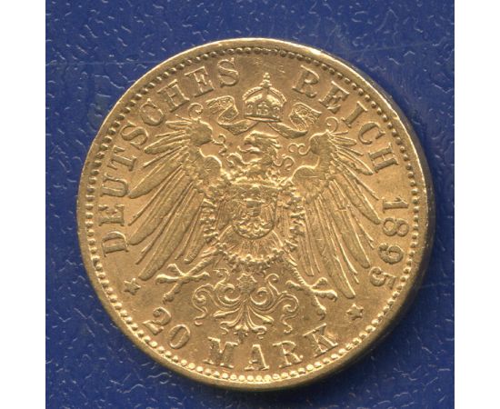 Монета Германия 20 марок 1895 Золото Бавария - изображение 50 Монета Германия 20 марок 1895 Золото Бавария - изображение 50