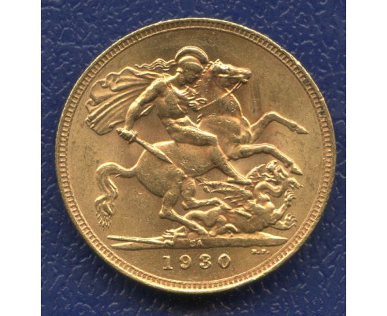 Монета ЮАР 1 соверен 1930 Золото ЮАР - изображение 50