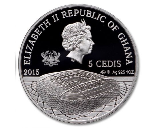 Монета Африка 5 седи 2015 Серебро Гана - изображение 58