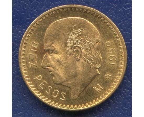 Монета Мексика 10 песо 1959 Золото Мексика - изображение 46 Монета Мексика 10 песо 1959 Золото Мексика - изображение 46