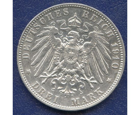 Монета Германия 3 марки 1910 Серебро Пруссия - изображение 50