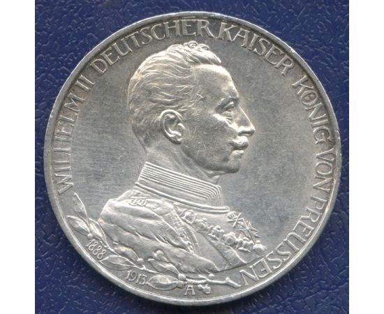 Монета Германия 3 марки 1913 Серебро Пруссия - изображение 49
